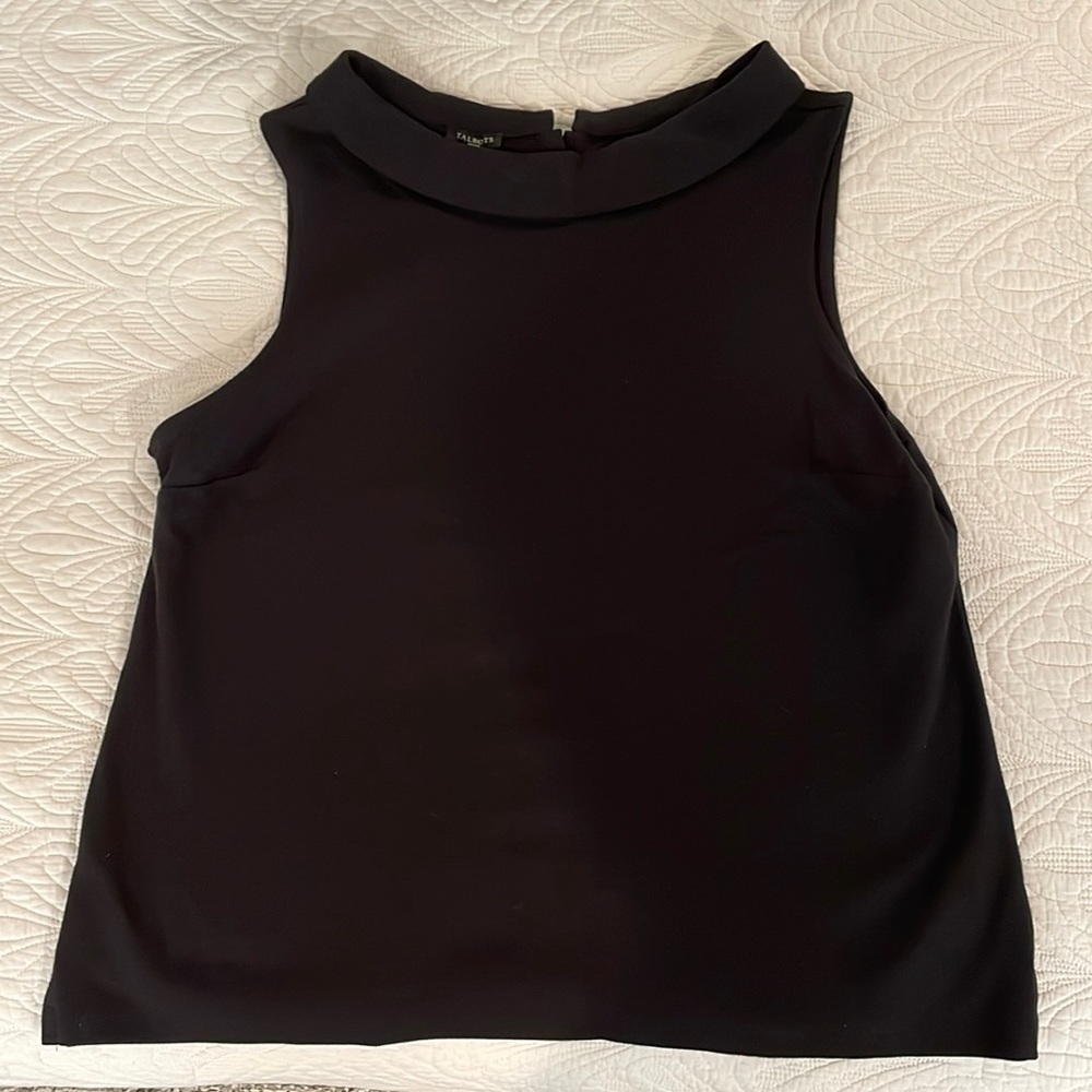 Woman’s black sleeveless top from Talbots petite XL